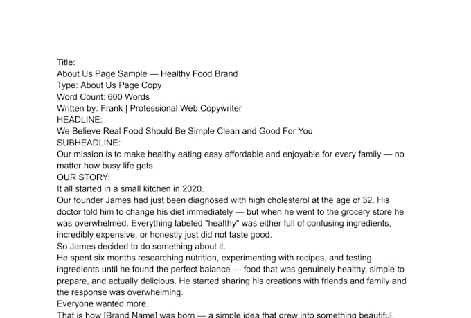 write a compelling about us page and business website copy